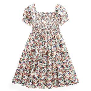 NWT Big Girls Polo Ralph Lauren Smocked Dress